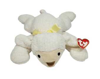 Ty Baba Lamb Pillow Pal Sheep Plush Vtg Stuffed Animal Sewn Eyes Waffle Weave 13