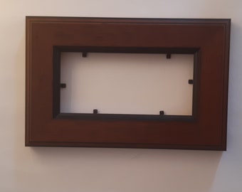 Frame to fit a 3x6 inch Tile,  Mahogany for a half or border tile