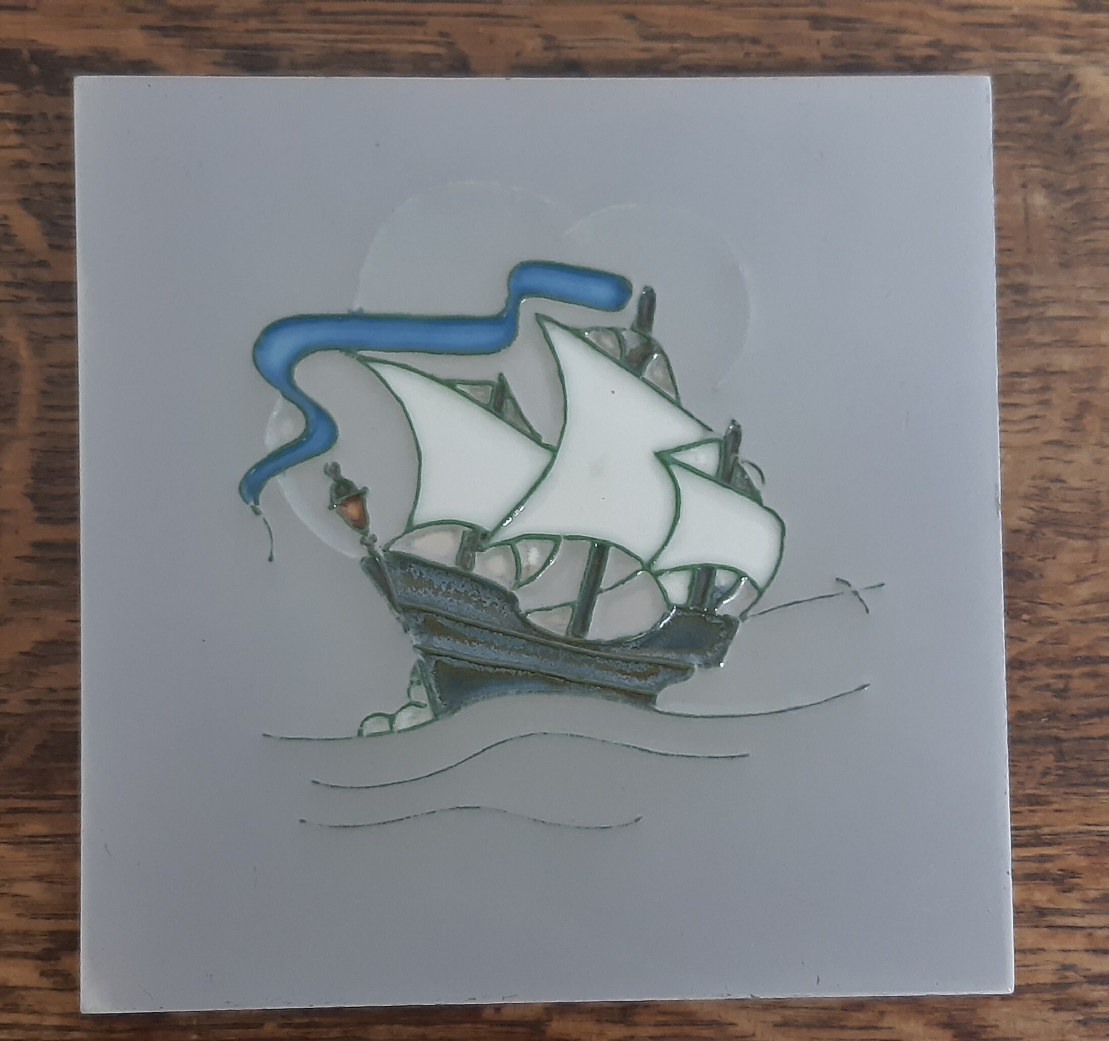 Vintage Fliesen einer Röhre gefüttert Galleon von Richards | Etsy