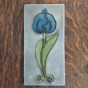 Antique tile a border tube lined tile possible Marsden about 1905