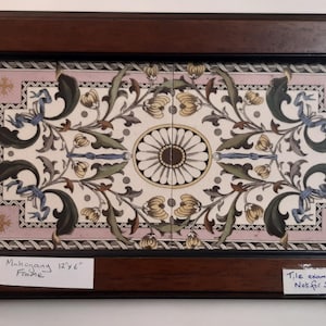 Tile frame Six X Twelve inch Mahogany 6 X 12