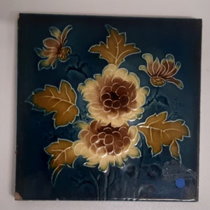 Antique tile wonderful art nouveau Marsden design