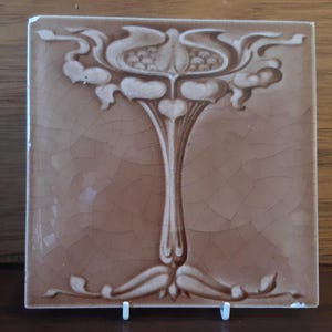 Antique tile Art Nouveau by T. R. Boote about 1905