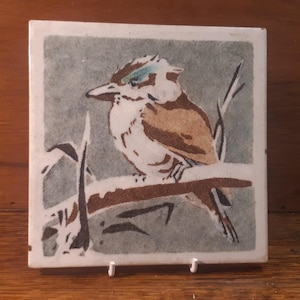 Vintage tile of a Kookaburra by Dunsmore 1935