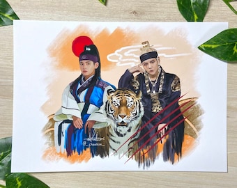 BTS Suga V | Suga fanart | V fanart | Daechwita | Hwarang BTS Prints