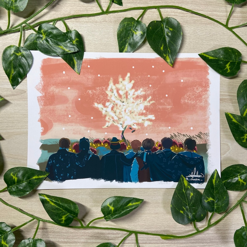 Bts Art Spring Day - Etsy