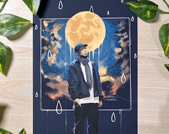 BTS RM | Namjoon Fanart | BTS Drucke | Mondkind | Mono