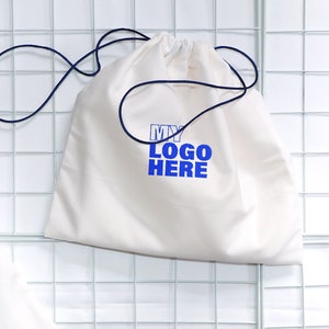Juego de 10/25/50/100 Logotipo bordado personalizado 100% bolsa de polvo de algodón hecha a mano en EE. UU. Calidad de gama alta Descuento por volumen Embalaje de bolsa de regalo a granel