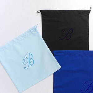 Hecho a mano en EE. UU. Bolsa de polvo Bordado Monograma personalizado Bolso de alta calidad Bolsa de almacenamiento Bolsa de regalo Embalaje