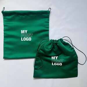 Bolsa de regalo personalizada de 10 x 10 pulgadas con estampado de logotipo, hecha a mano en EE. UU., bolsa de almacenamiento personalizada de alta calidad, bolsa de regalo de Navidad
