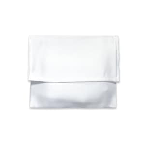 Sac enveloppe à rabat en satin blanc - Extra Small à Extra Large - fait main aux USA - Sac de rangement, Cadeau, Voyage, Emballage Premium, Pochette