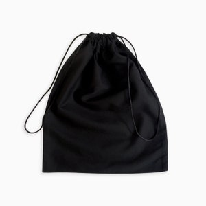 Bolsa de polvo negra - Extra pequeña a extra grande - Algodón de tela ancha - Bolsa de almacenamiento, bolso, zapatillas, regalo, viaje, embalaje