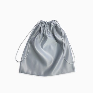 Silber Satin Staubbeutel - Extra Klein bis Extra Groß - handmade in USA - Aufbewahrungstasche, Handtasche, Sneakers, Geschenk, Reise, Verpackung Premium