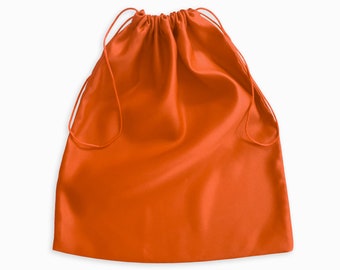 Orange Satin Staubbeutel - Extra Klein bis Extra Groß - handmade in USA - Aufbewahrungstasche, Handtasche, Sneakers, Geschenk, Reise, Verpackung Premium