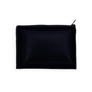 Schwarzer Satin Made in USA Reißverschlusstasche in USA High-End-Qualitäts-Reisetasche Dokumententasche Aufbewahrungstasche Geschenkbeutel Verpackung