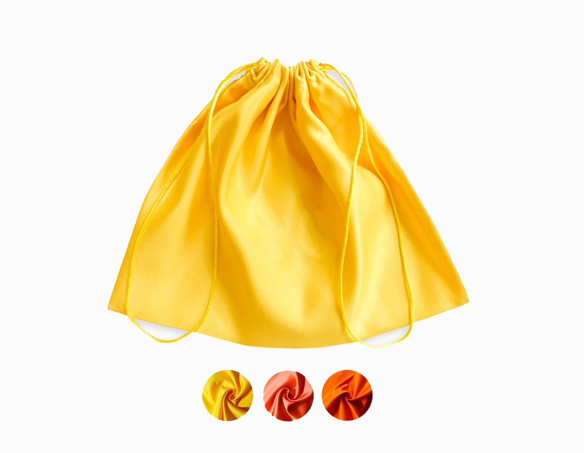 Yellow Shades Silk Satin Dust Bag Handmade in USA High End Quality Handbag  Clothes Accessories Storage Bag Gift Bag Packaging 