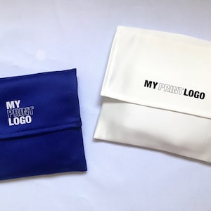 カスタムロゴプリントフラップエンベロープバッグサテン米国製ハンドメイド高品質パーソナライゼーション収納バッグギフトバッグパッケージ