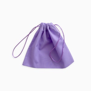 Bolsa de polvo lila púrpura claro - Extra pequeña a extra grande - Algodón de tela ancha - Bolsa de almacenamiento, bolso, zapatillas, regalo, viaje, embalaje