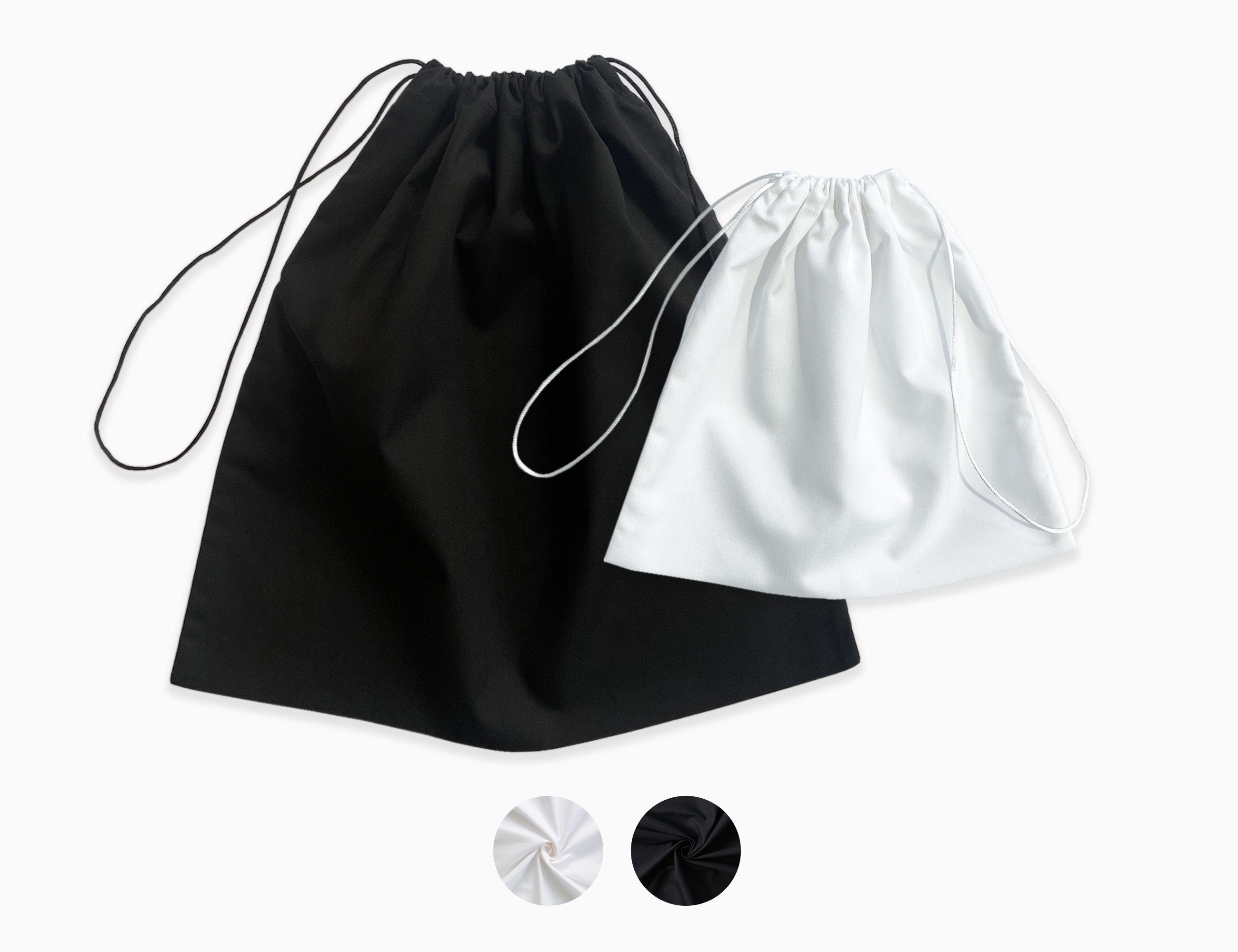 Blank Silk Satin Dust Bag - White, Ivory, Black (X-Small 10x10, Ivory)