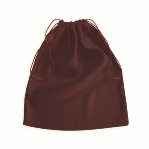 Bolsa de polvo de satén marrón - Extra pequeña a extra grande - hecha a mano en EE. UU. - Bolsa de almacenamiento, bolso, zapatillas deportivas, regalo, viaje, embalaje premium