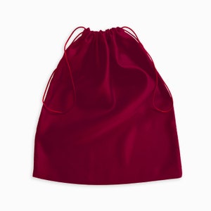 Burgunderroter Satin Staubbeutel - Extra Klein bis Extra Groß - handmade in USA - Aufbewahrungstasche, Handtasche, Turnschuhe, Geschenk, Reise, Verpackung Premium