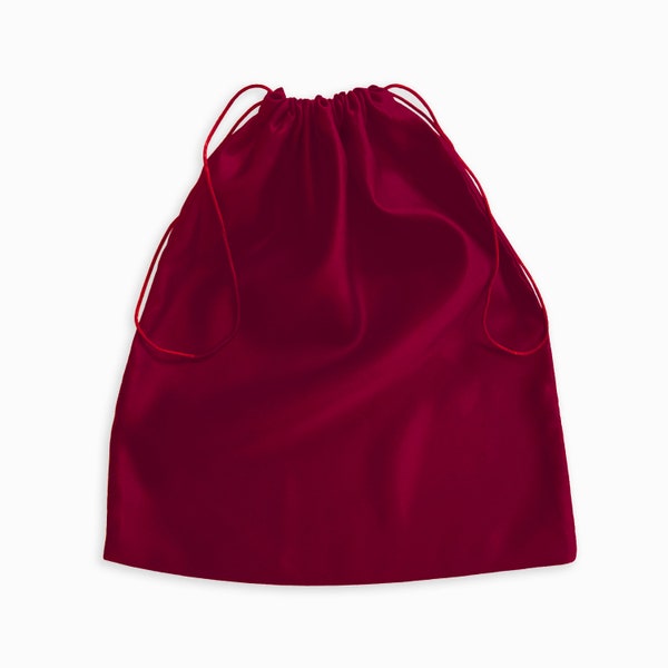 Burgundy Red Satin Dust Bag - Extra Small to Extra Large - handmade in USA - Storage bag, Handbag, Sneakers, Gift, Travel, Packaging Premium