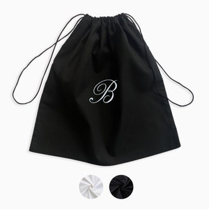Bolsa de polvo de algodón 100%, monograma bordado personalizado hecho a mano en EE. UU., bolso de mano de alta calidad, bolsa de almacenamiento, bolsa de regalo, embalaje