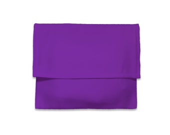 Purple Satin Flap Envelope Bag - Extra Small to Extra Large - handmade USA - Storage bag, Gift, Travel, Packaging Premium, Pouch