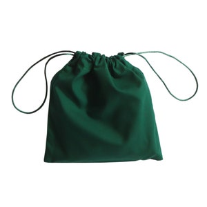 Bolsa de polvo verde oscuro, extra pequeña a extra grande, algodón de tela ancha, bolsa de almacenamiento, bolso, zapatillas, regalo, viaje, embalaje