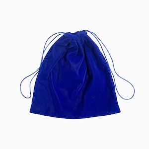 Bolsa de polvo de terciopelo azul - Extra pequeña a extra grande - Algodón de tela ancha - Bolsa de almacenamiento, bolso, zapatillas, regalo, viaje, embalaje
