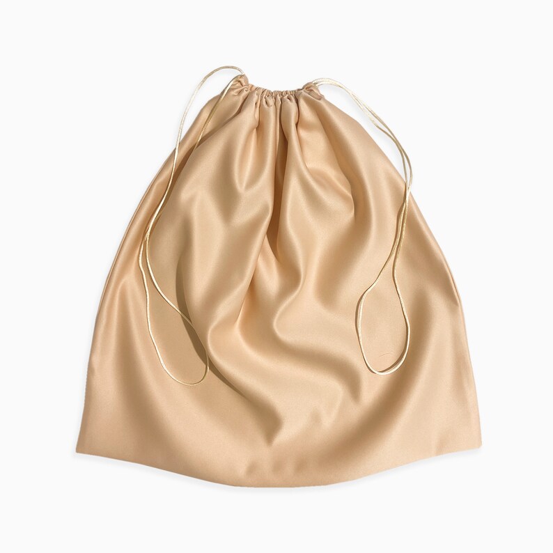 Nude Shades Seidensatin Staubbeutel Handgefertigt in den USA High-End-Qualität Handtasche Kleidung Accessoires Aufbewahrungstasche Geschenktüte Verpackung Bild 5
