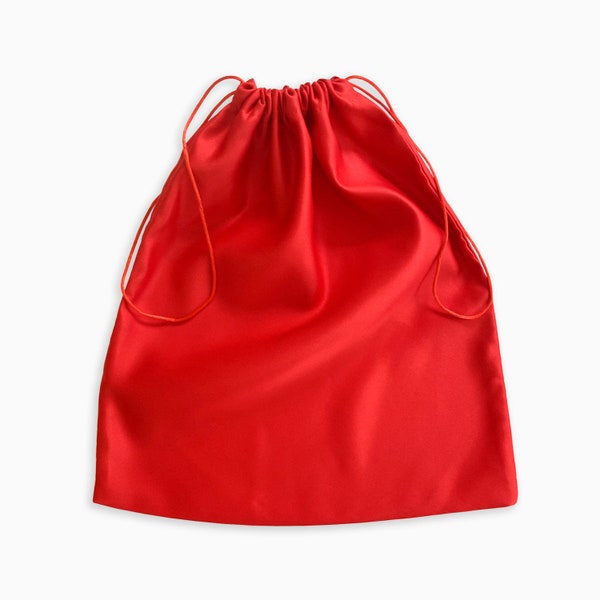 Red Satin Dust Bag - Extra Small to Extra Large - handmade in USA - Storage bag, Handbag, Sneakers, Gift, Travel, Packaging Premium