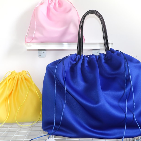 Bolsa de polvo hecha a mano de satén de seda en EE. UU., bolso de alta calidad, accesorios de ropa, bolsa de almacenamiento, embalaje de bolsa de regalo