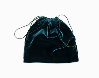 Green Velvet Dust Bag - Extra Small to Extra Large - Broadcloth Cotton - Storage bag, Handbag, Sneakers, Gift, Travel, Packaging