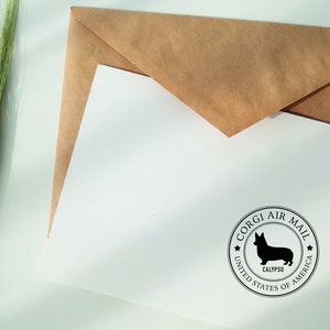 Timbre postal d’air de chien personnalisé, fichier numérique ou timbre d’auto-en-tête