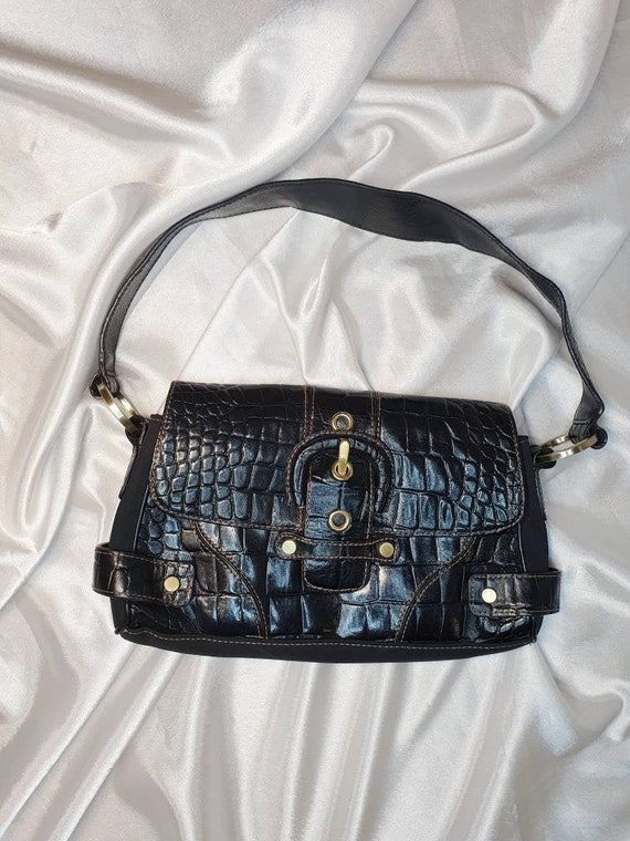 Vintage baguette bag Black shoulder bag