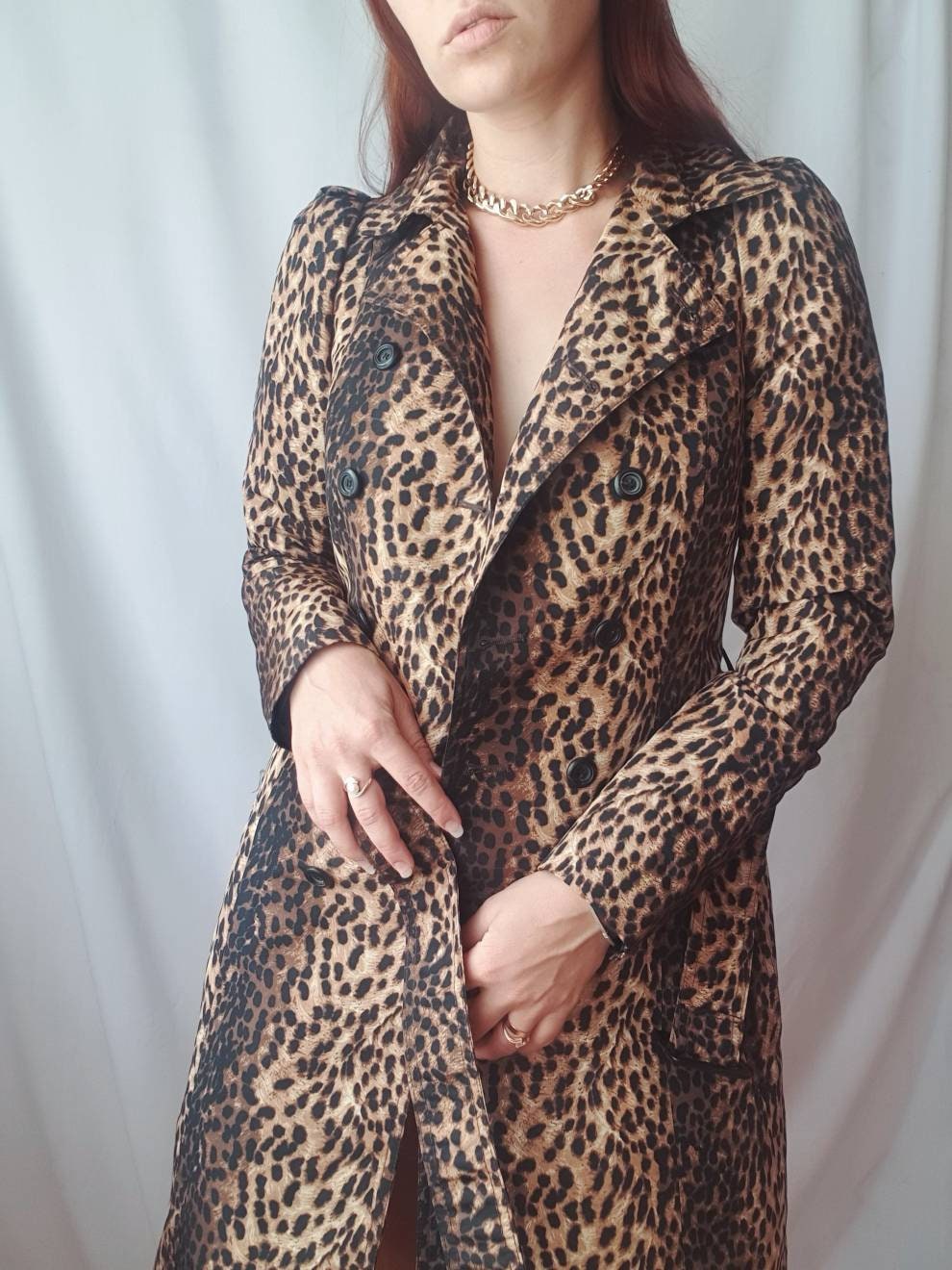 zara leopard raincoat