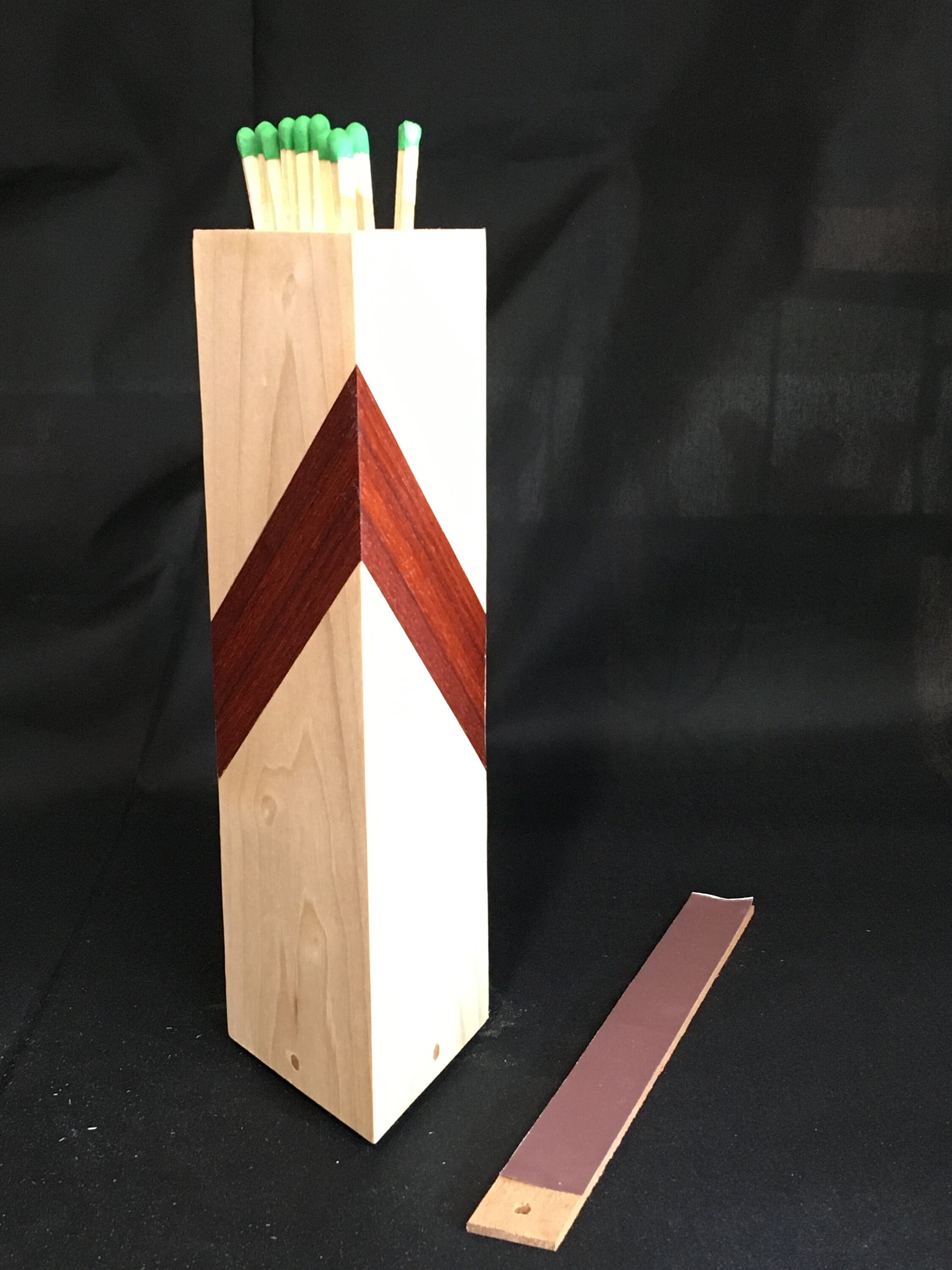 Fireplace Mantel Match Box in Maple