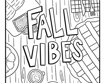 Fall Vibes Malseite - Herbstliche Ausmalbilder (Digitaler Download)