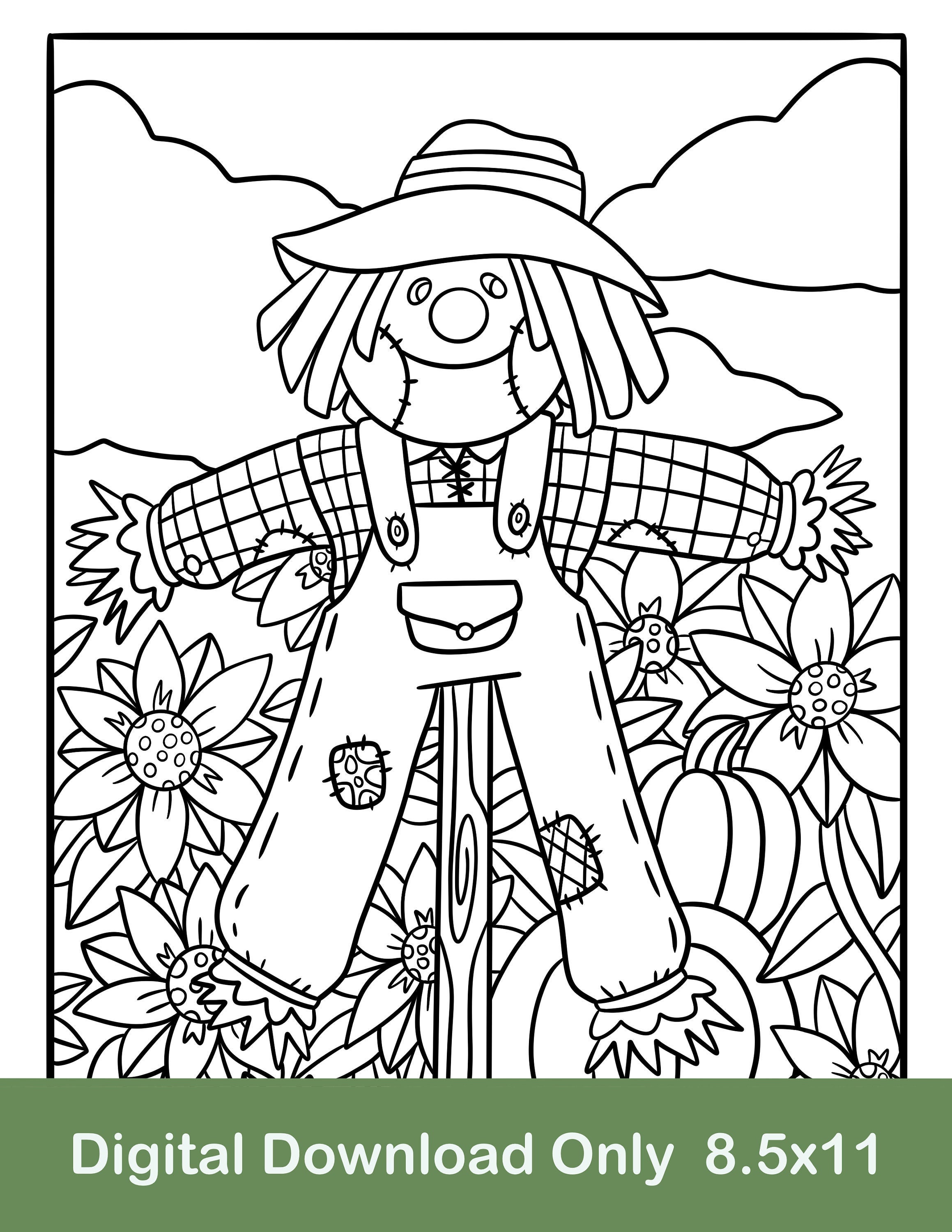Scarecrow Coloring Sheet