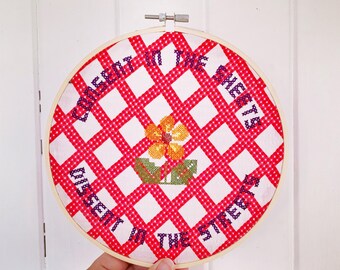 Subversive embroidery, embroidery hoop art, feminist embroidery, hoop art, feminist art, feminist gift womens gifts