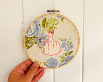 Subversive embroidery, embroidery hoop art, feminist embroidery, hoop art, feminist art, feminist gift womens gifts