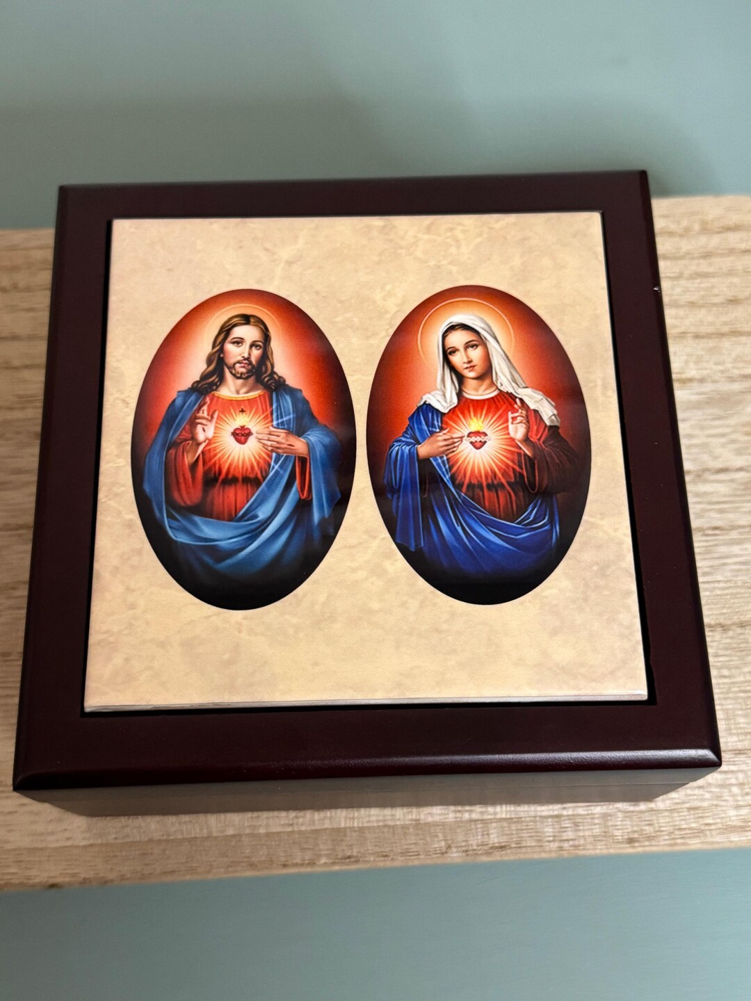 Sacred Heart of Jesus Box Kitsch Religious Art main image 0