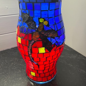 Mosaic stained glass hurricane globe
