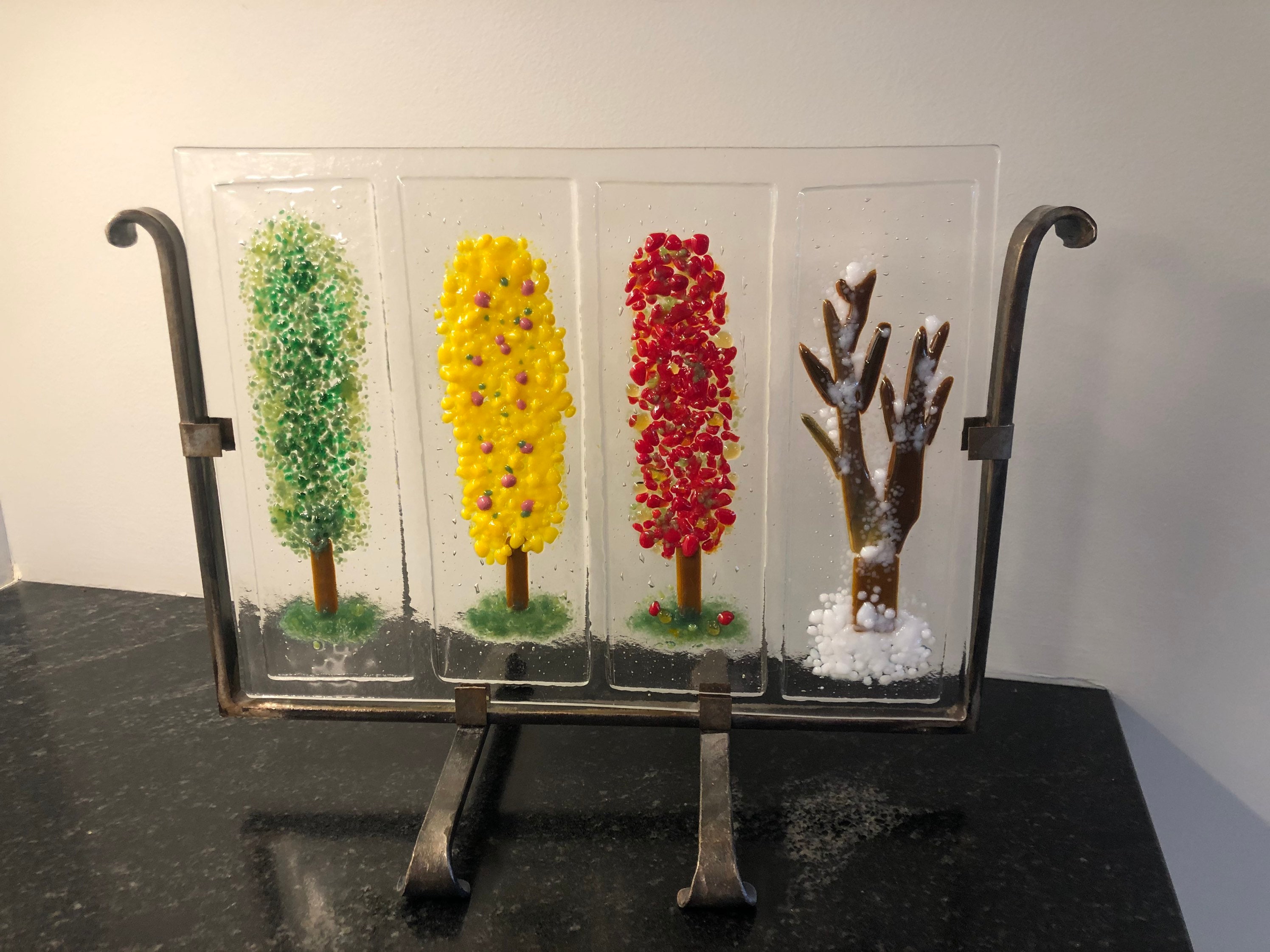 Four Seasons Glass Plaque Gift Mother s Day Handmade Etsy Australia