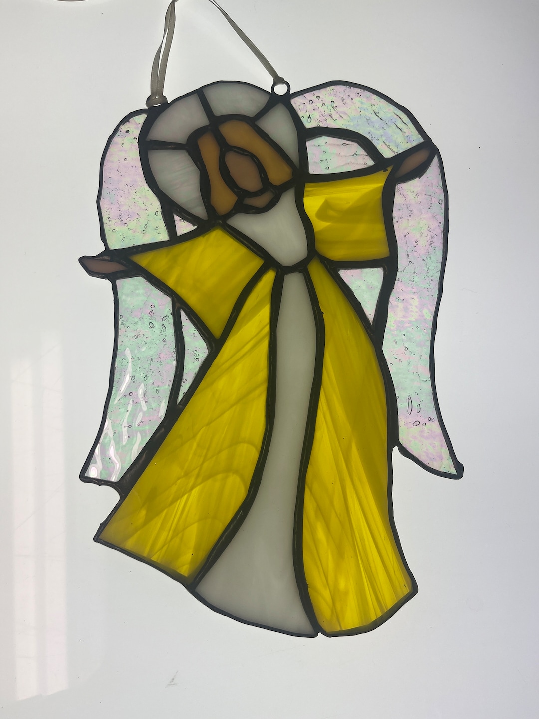 Stained Glass Angel Ornament Etsy