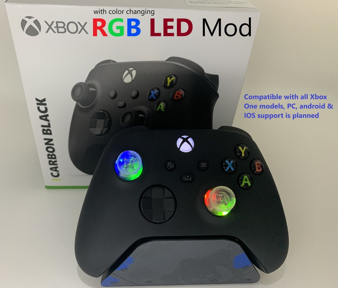 Xbox One Controller W Color Changing RGB LED Mod Gaming Etsy