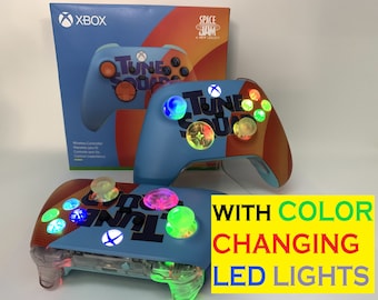 BRAND NEW Space Jam Tune Squad Xbox One Controller w Color Changing LED Mod Gaming