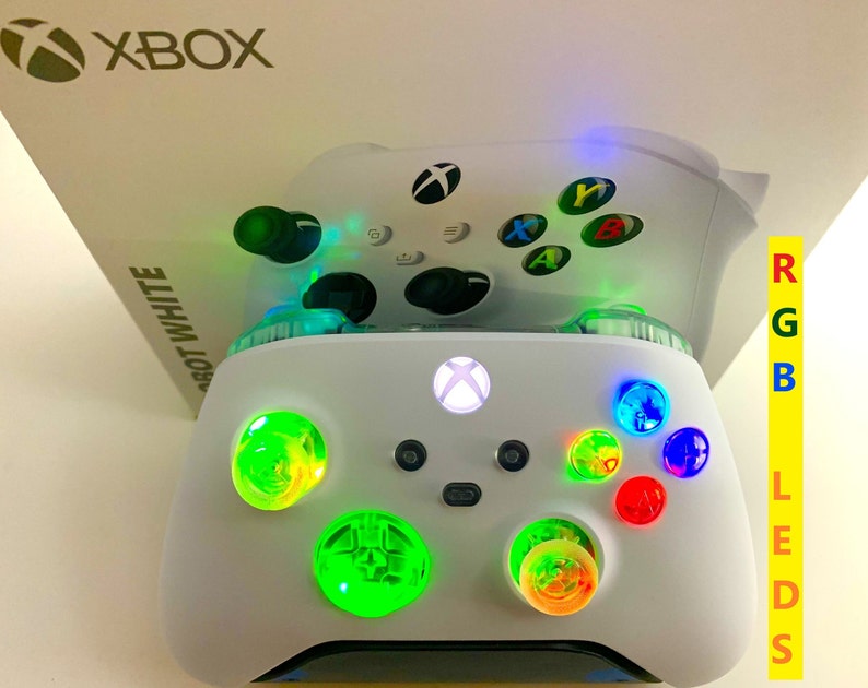 BRAND NEW White Xbox One Controller W Color Changing LED Mod Gaming Etsy
