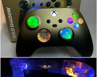 BRAND NEW Gold Shadow Xbox One Controller w Color Changing LED Mod Gaming